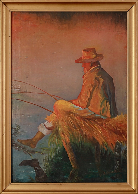 Rybak, 1977, wg obrazu Leona Wyczółkowskiego, Rybak, 1896