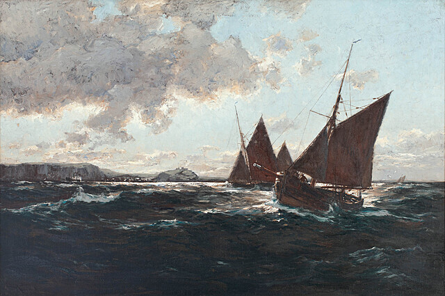 Łodzie rybackie u wybrzeża, 1916