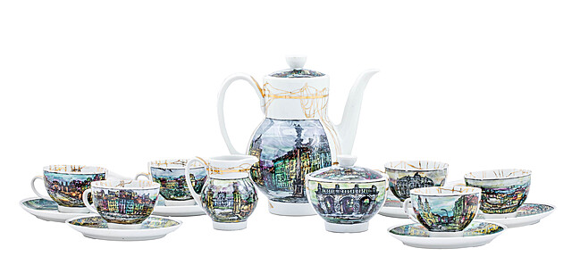 Serwis do kawy "Anna", Fabryka Porcelany „Ćmielów”, 1969