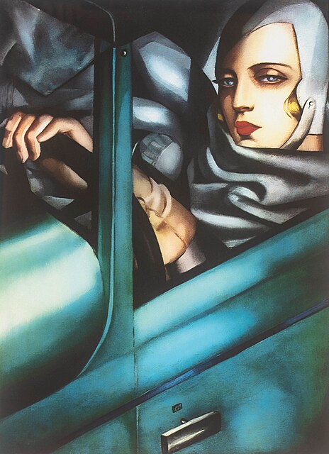 Autoportret w zielonym Bugatti