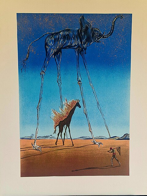 The Flaming Giraffe and the Space Elephant (Płonąca żyrafa i kosmiczny słoń) 1965