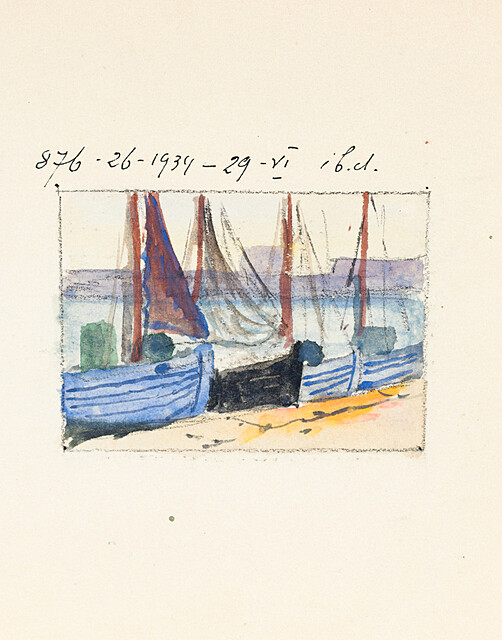 Łodzie w porcie w Gdyni, 1934