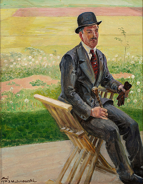 Mieczysław Gąsecki w parku, 1920