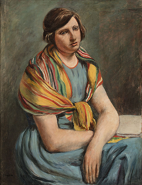 Portret kobiety w szalu, 1923 (Portret pierwszej żony artysty)