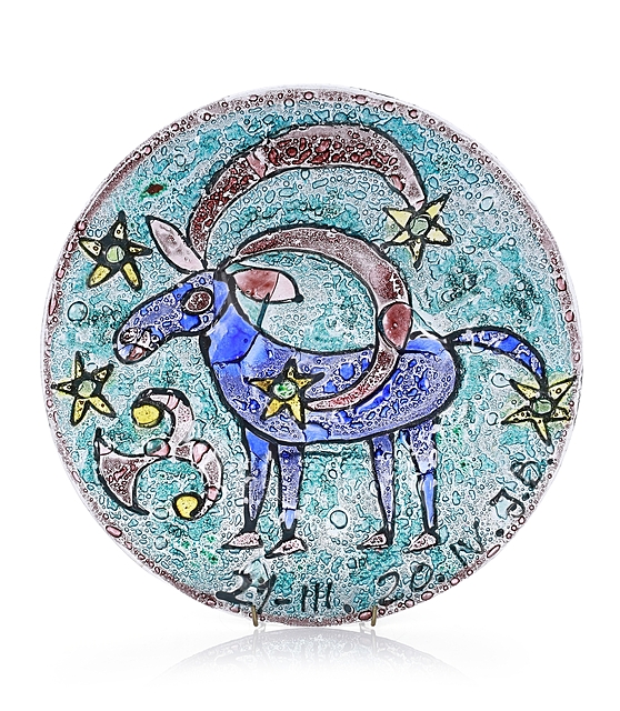 Szklana patera, znak zodiaku "Baran"