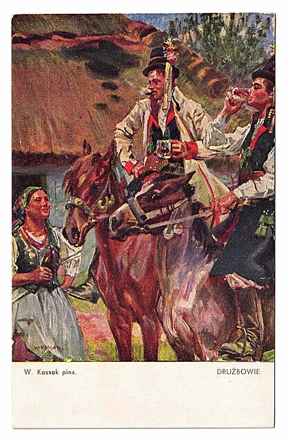 Drużbowie. W. Kossak pinx.