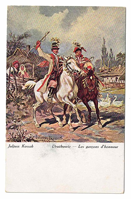 Juliusz Kossak Drużbowie - Les garcons d'honneur