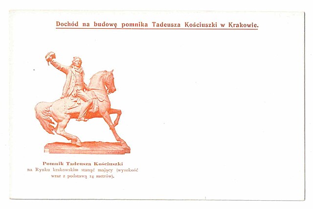 Dochód na budowę pomnika Tadeusza Kościuszki w Krakowie (Pomnik)