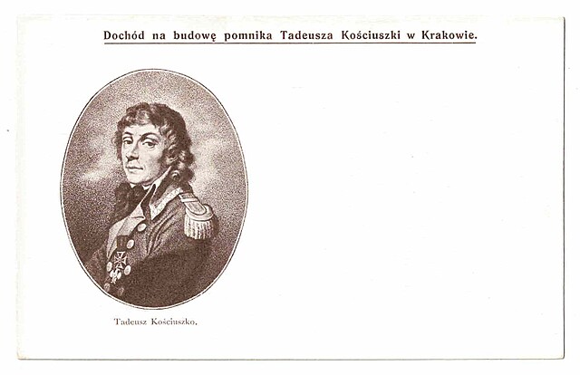 Dochód na budowę pomnika Tadeusza Kościuszki w Krakowie. Tadeusz Kościuszko.