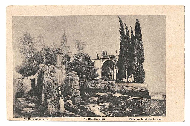 Willa nad morzem. A. Bocklin pinx. Villa au bord de la mer