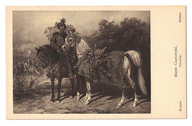 Kraków. Musee Czartoryski. Juliusz Kossak. Giermek konny.