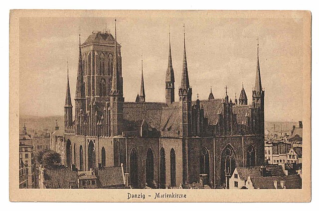 Danzig - Marienkirche. (Kościół Mariacki w Gdańsku).