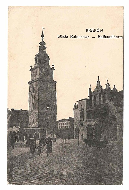 Kraków. Wieża Ratuszowa - Rathausthurm.
