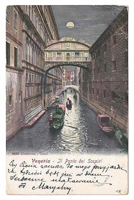 Venezia - Il Ponte dei Sospiri. (Most Westchnień - Wenecja).