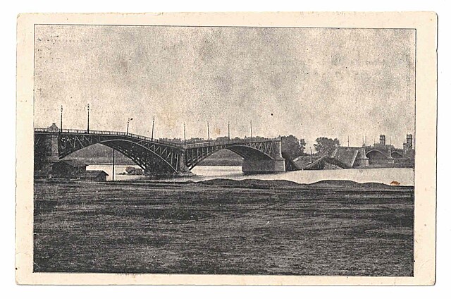 Most Ks. Józefa Poniatowskiego. (Feldpoststation - Poczta polowa), 1915