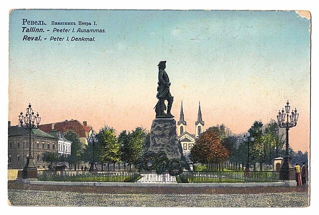 Tallin. Pomnik cara Piotra Wielkiego