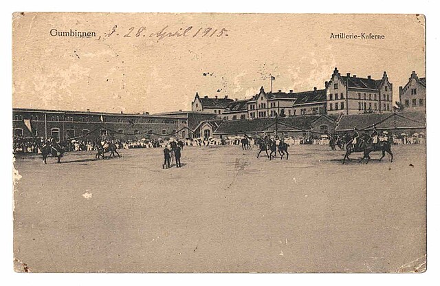 Gumbinnen. Artillerie-Kaferne. (Gąbin) Koszary artylerii