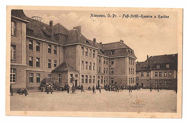 Allestein, O.-Pr.-Fuss-Artill.-Kaserne u. Kantine. (Olsztyn). Koszary artylerii