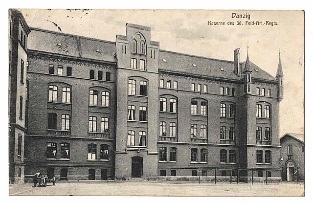 Danzig. Kaserne des 36. Feld-Art.-Regts. Gdańsk. Koszary 36. pułku artylerii polowej