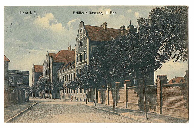 Lissa i. P. Artillerie-Kaserne, II. Abt. Koszary artylerii w Lesznie.