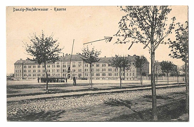 Danzig-Neufahrwasser-Kaserne. Gdańsk. Koszary w Nowym Porcie.