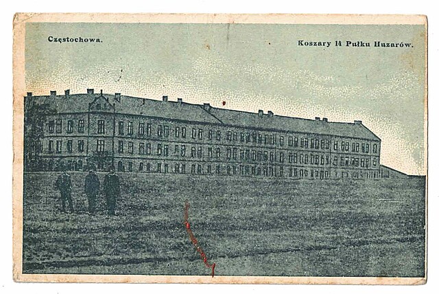 Częstochowa. Koszary 14 Pułku Huzarów.