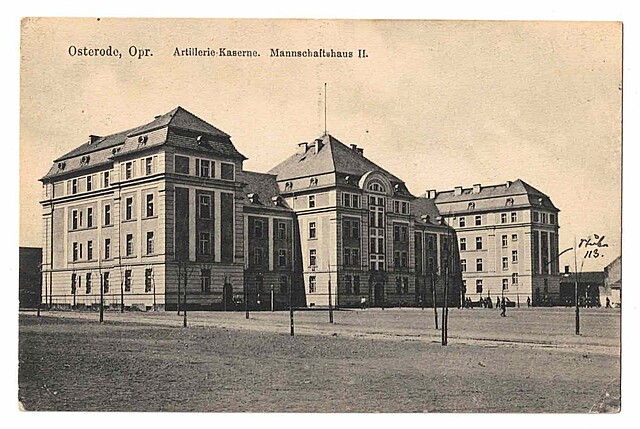 Osterode, Opr. Artillerie-Kaserne. Mannschaftshaus If. Koszary artylerii w Ostródzie