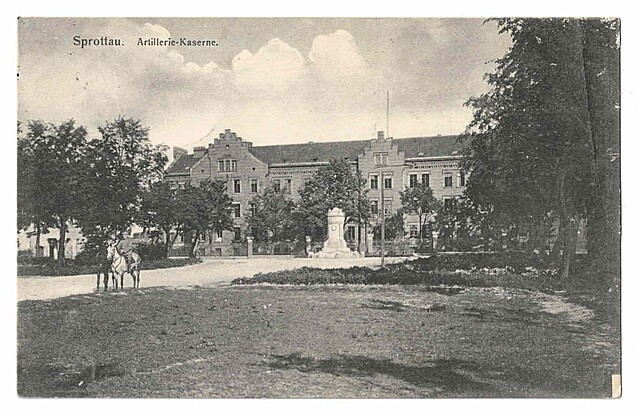 Sprottau. Artillerie-Kaserne. Szprotawa. Koszary artylerii.