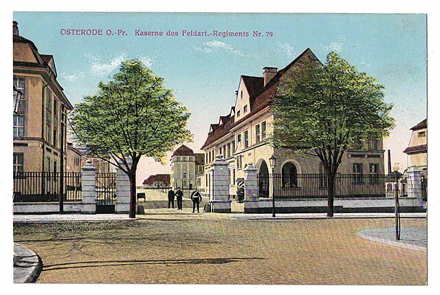 Osterode O.-Pr. Kaserne des Feldart.-Regiments Nr. 79. Koszary artylerii w Ostródzie