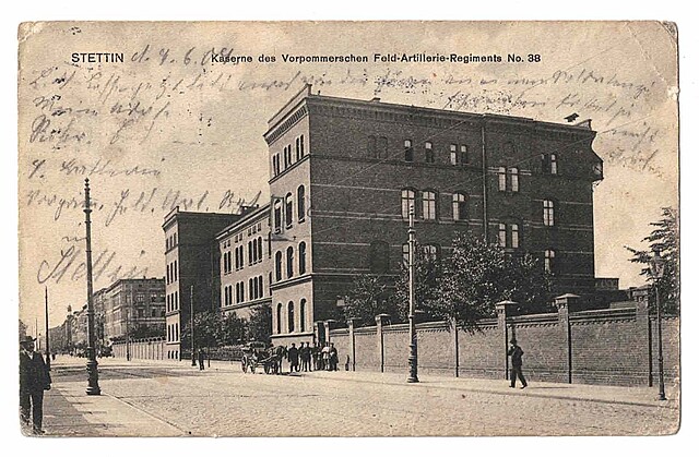 Stettin. Kaserne des Vorpommerschen Feld-Artillerie-Regiments No. 38 Szczecin. Koszary Pomorskiego Pułku Artylerii Polow