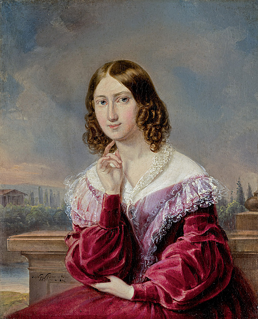 PORTRET MŁODEJ DAMY, 1842