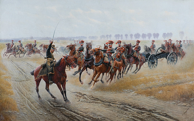STÓJ! BATERIA KONNA ARTYLERII GWARDII KRÓLEWSKIEJ Z ROKU 1815-30, 1918