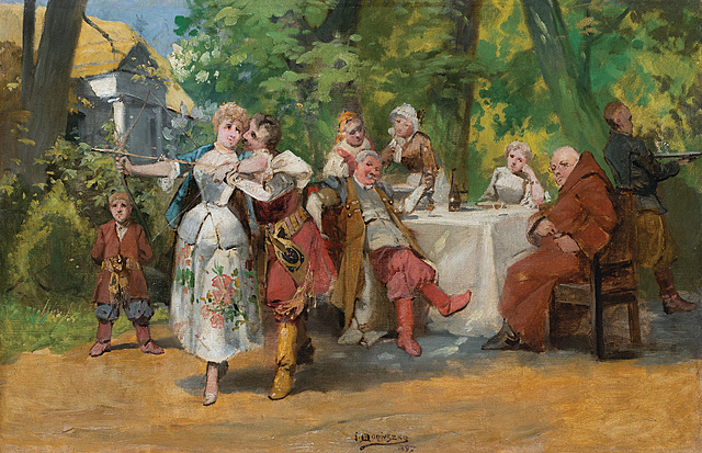 SCENA PRZED DWORKIEM, 1897