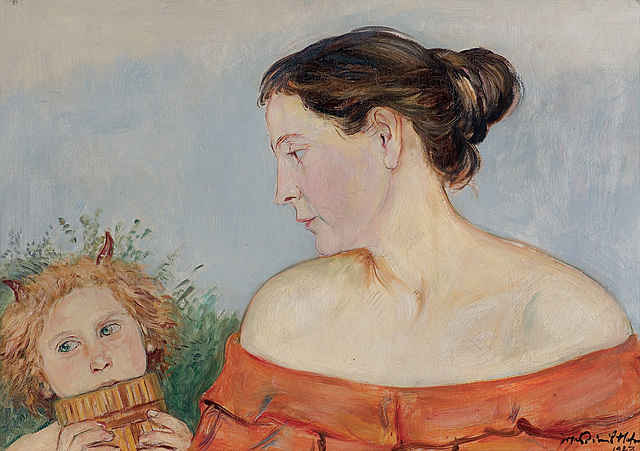 PORTRET ŻONY Z FAUNEM, 1923