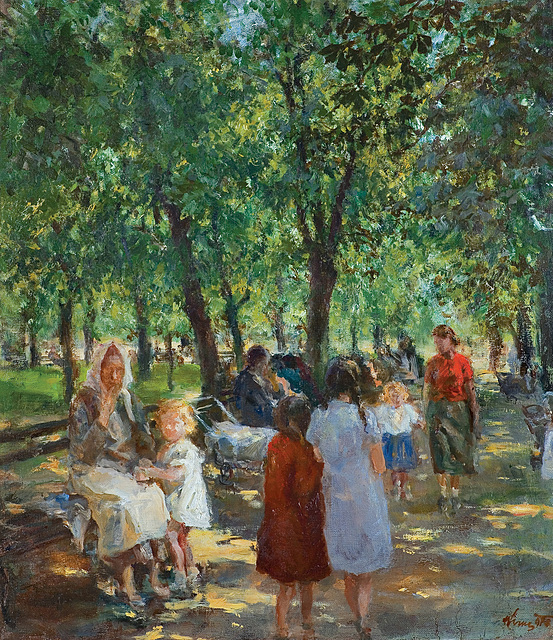 SŁONECZNY DZIEŃ W PARKU, 1940