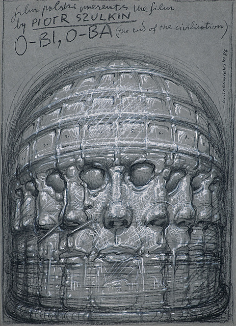 PROJEKT PLAKATU DO FILMU „O-BI, O-BA. KONIEC CYWILIZACJI“ (reż. Piotr Szulkin), 1984