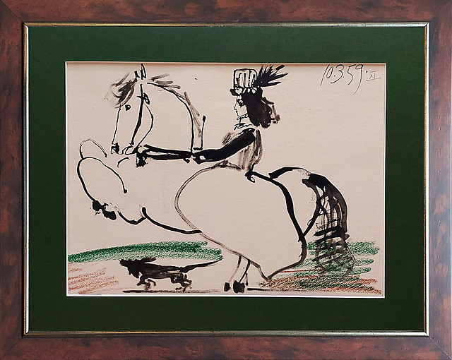 Jacqueline on horseback XI, z cyklu "Toros y Toreros", 1961