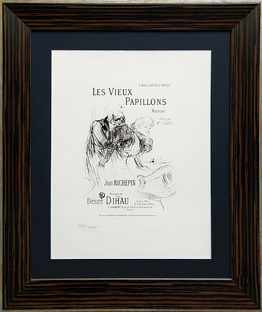 ‘’Les Vieux papillons’’ z portfolio “Quatorze lithographies originales pour illustrer des chansons”, 1978