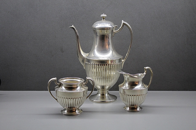 Posrebrzany zestaw do herbaty, ok. 1890 - 1930