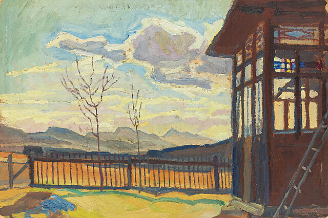Widok z werandy Harendy
