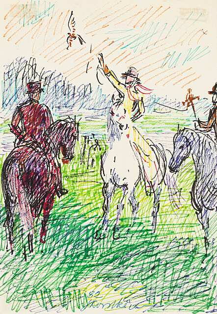 Polowanie z sokołem, 1982 r.