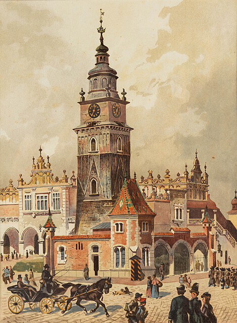 Wieża byłego ratusza miejskiego, 1886 r.