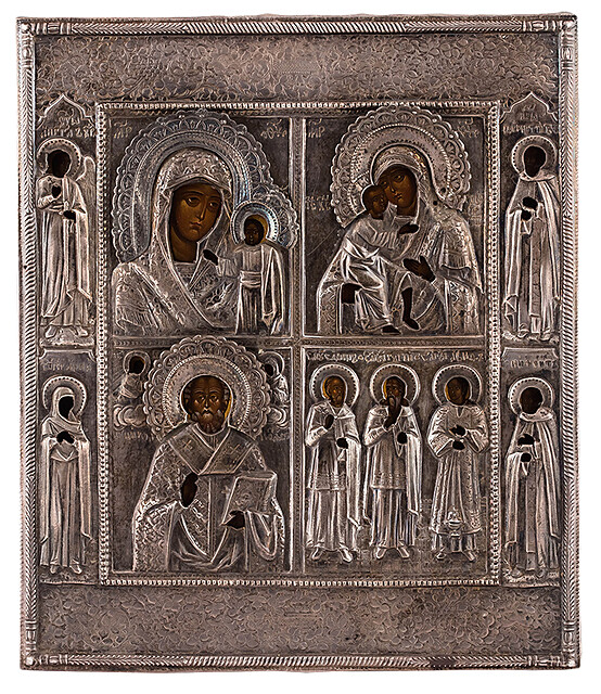 Ikona czteropolowa, Moskwa, XIX/XX w.