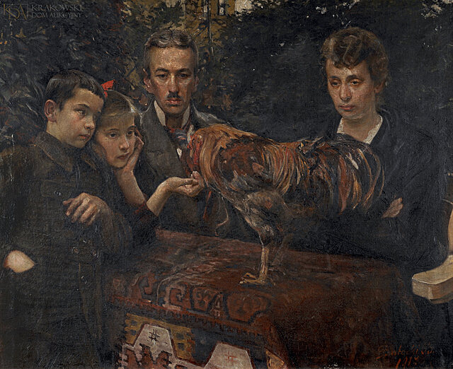 "Portret rodzinny z kogutem" (1917)