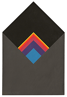 "Układ z czernią (wokół błękitu)" (1980) z cyklu "Układ Bliźniaczy"