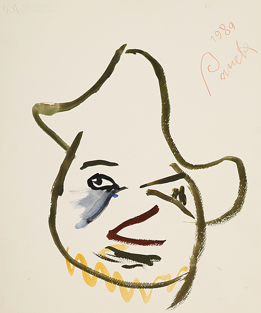 "Autoportret w kapeluszu" (1989)