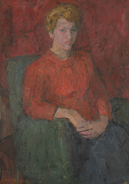 "Portret kobiety w czerwieni" (1956)