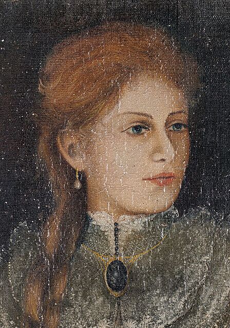 PORTRET DAMY, 1 poł. XX w.