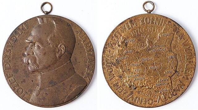 Medal, JÓZEF PIŁSUDSKI, 10 ROCZNICA ZAWIESZENIA BRONI, 1930