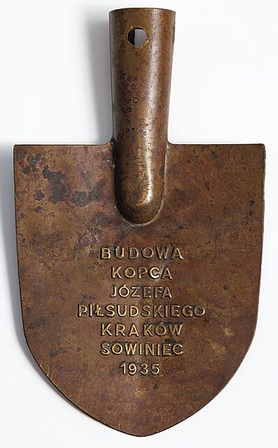 ŁOPATKA PAMIĄTKOWA BUDOWY KOPCA PIŁSUDSKIEGO, Polska, Kraków, 1935